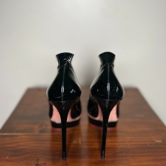 Charlotte Olympia x Agent Provocateur Black Soirée Zipper High Heel Pumps Womens - Picture 3 of 6